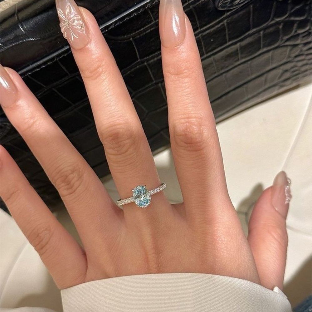 blue diamond ring